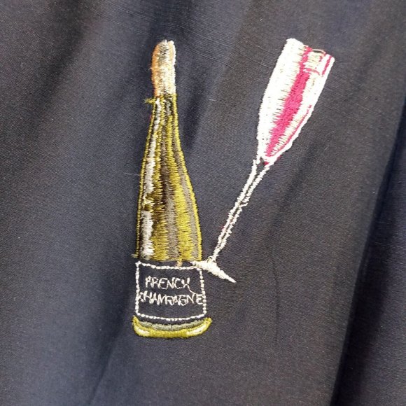 Women's Silk Ankle Pants Metallic Stitch Champagne Glass Size 10 Poly lined - Picture 8 of 13